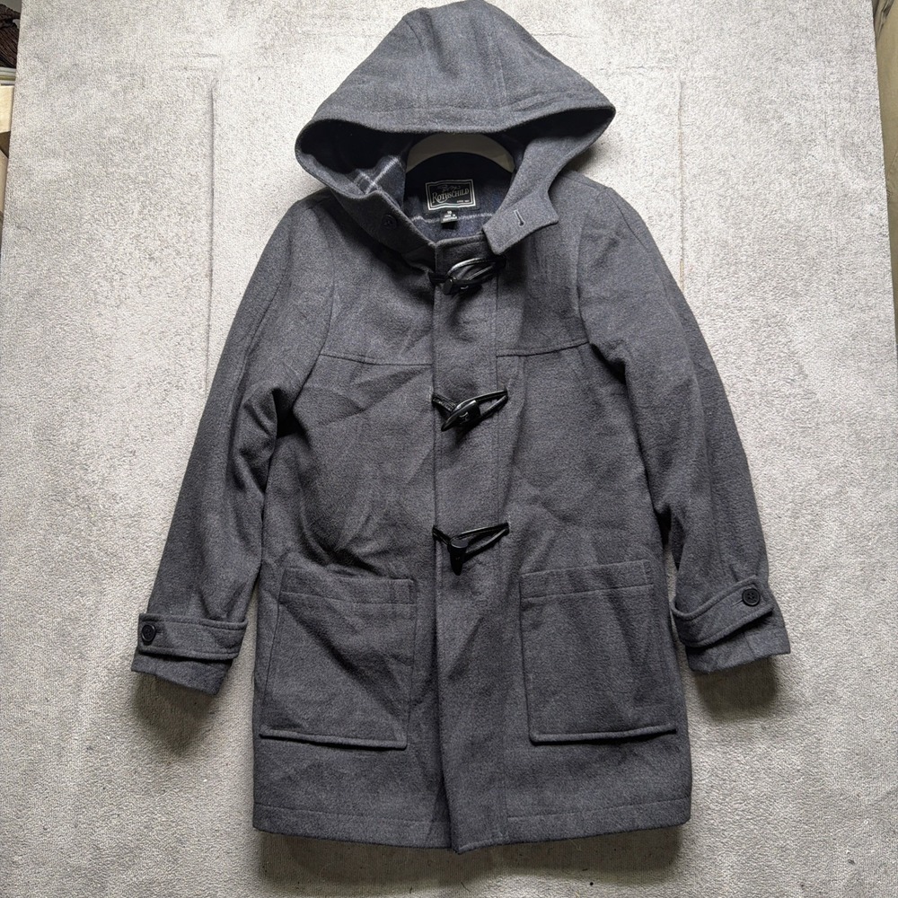 Rothschild Girls Gray‎ Wool Blend Hooded Duffle Jacket Toggle Size 10